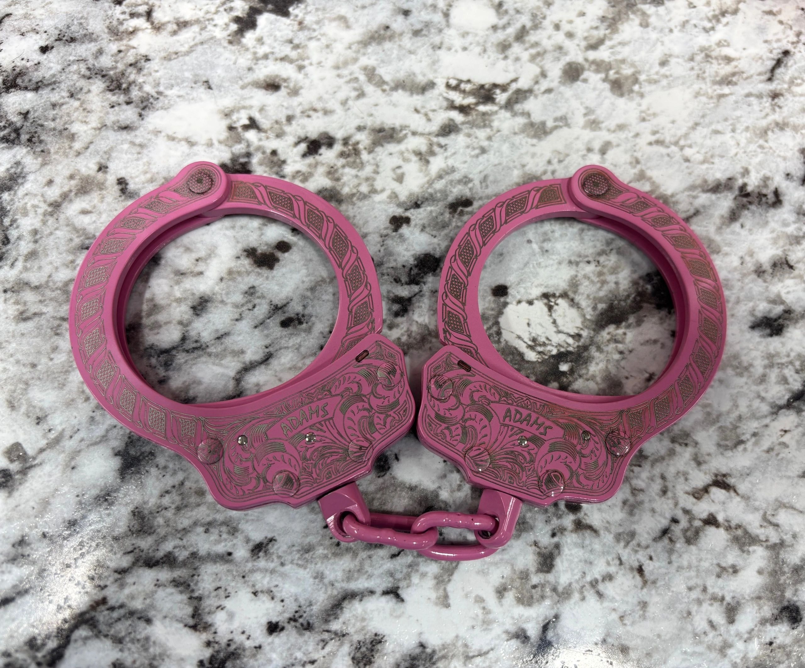Engraved decorative handcuffs